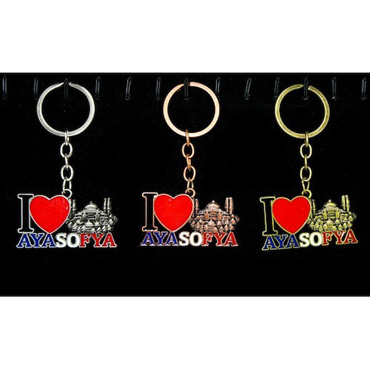 Metal Ayasofya Anahtarlık (I Love Ayasofya)