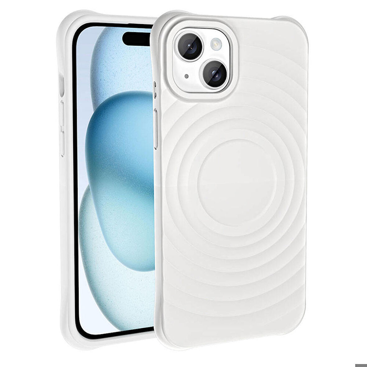 Apple iPhone 15 ile Uyumlu Magsafe Şarj Özellikli Airbagli Mat Görünümlü Kapak