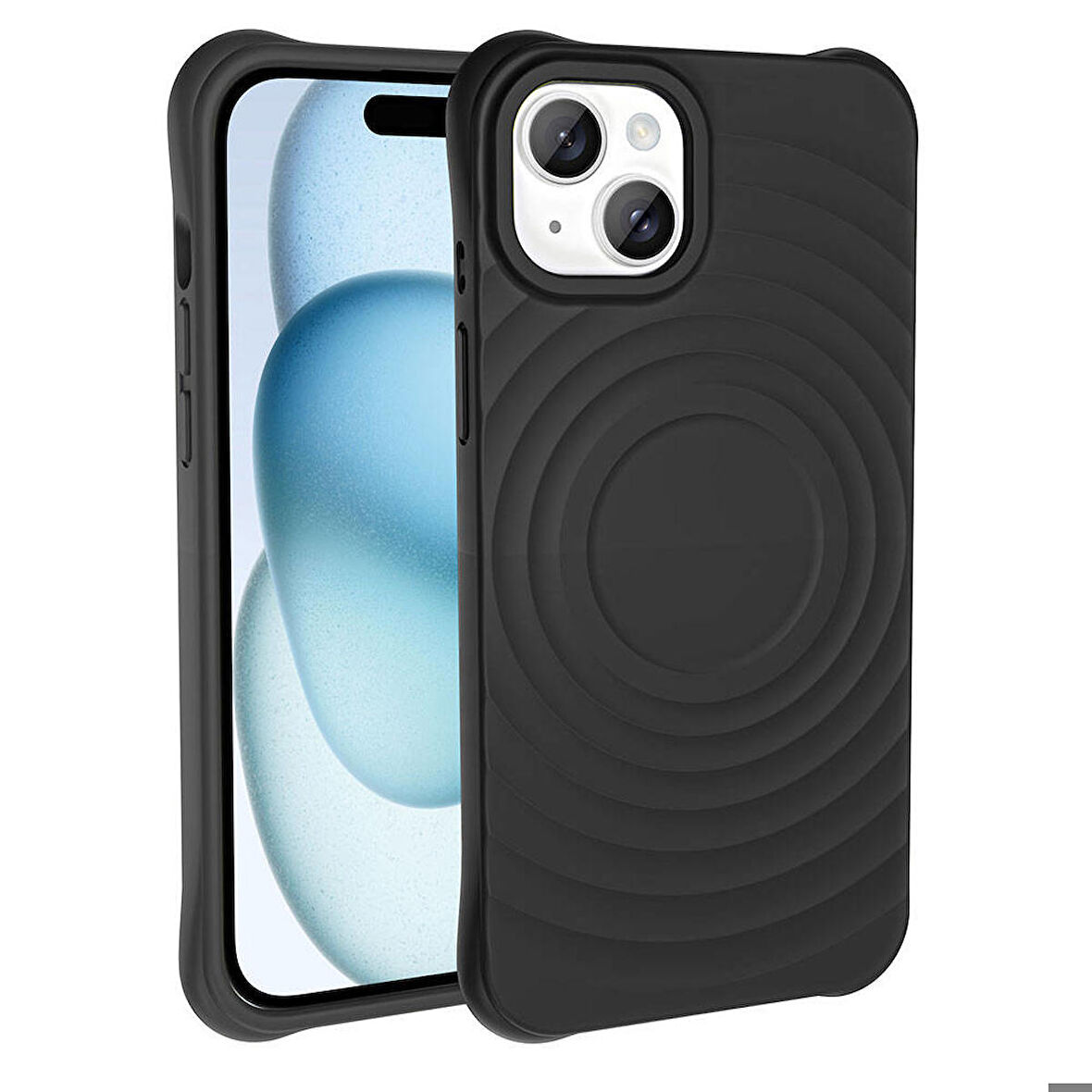 Apple iPhone 14 Plus ile Uyumlu Magsafe Şarj Özellikli Airbagli Mat Görünümlü Kapak