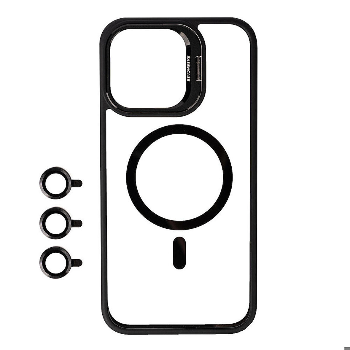Apple iPhone 15 Pro Max ile Uyumlu Kılıf Magsafe Wireless Şarj Özellikli Standlı Kapak
