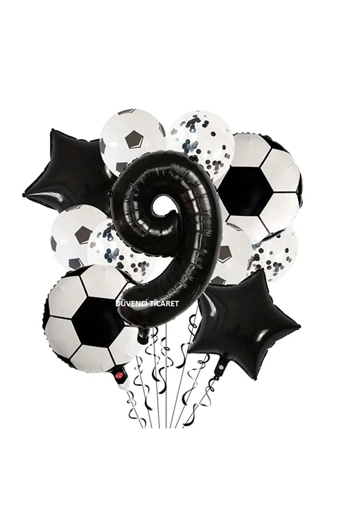 SİYAH BEYAZ FUTBOL TOP FOLYOLU BALON YAŞ SET