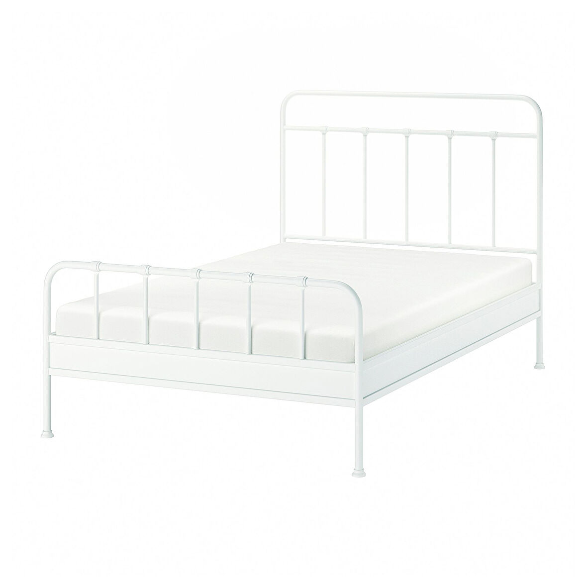 Çift kişilik karyola, beyaz, 140x200 cm