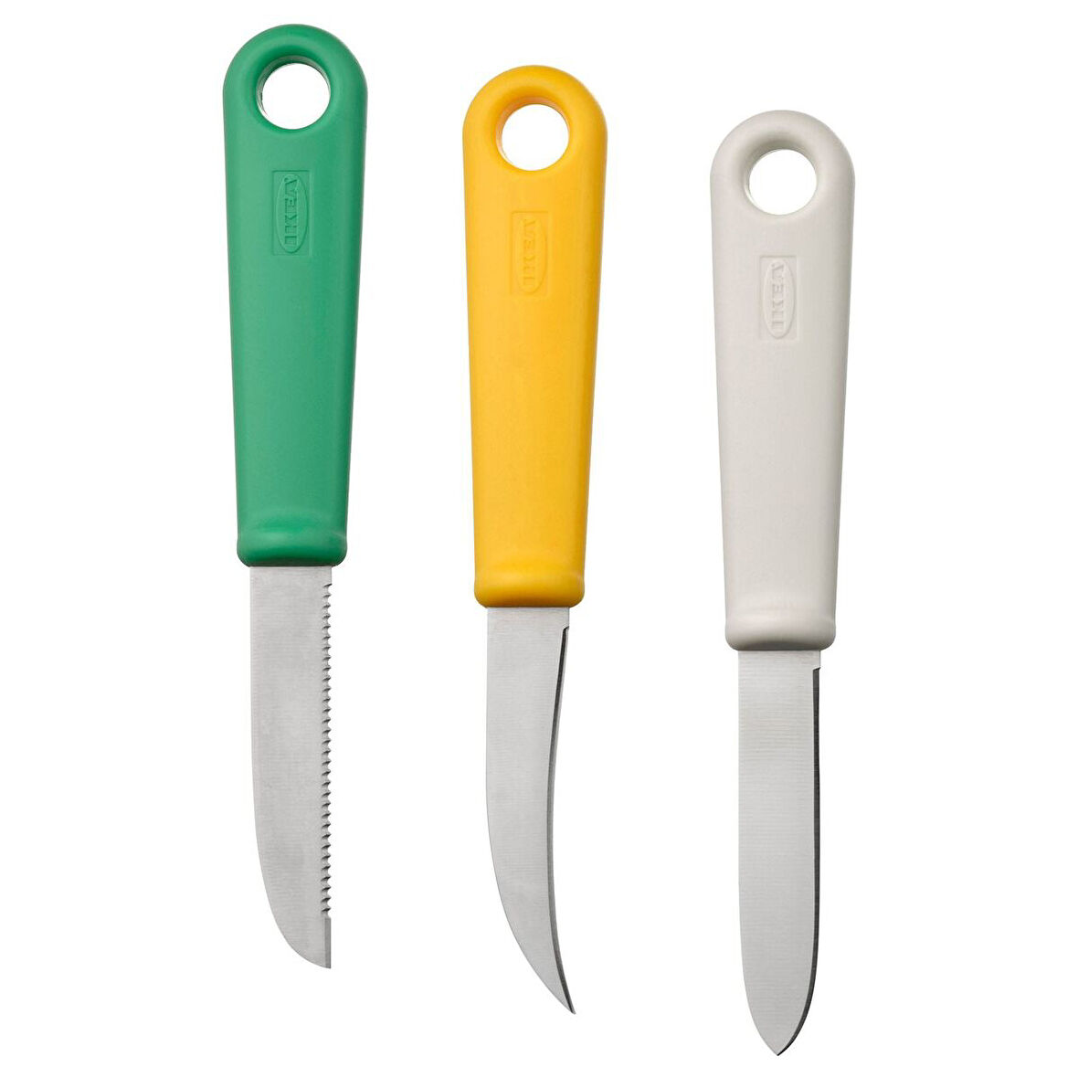 Soyma bıçağı seti, çok renkli, 3 parça