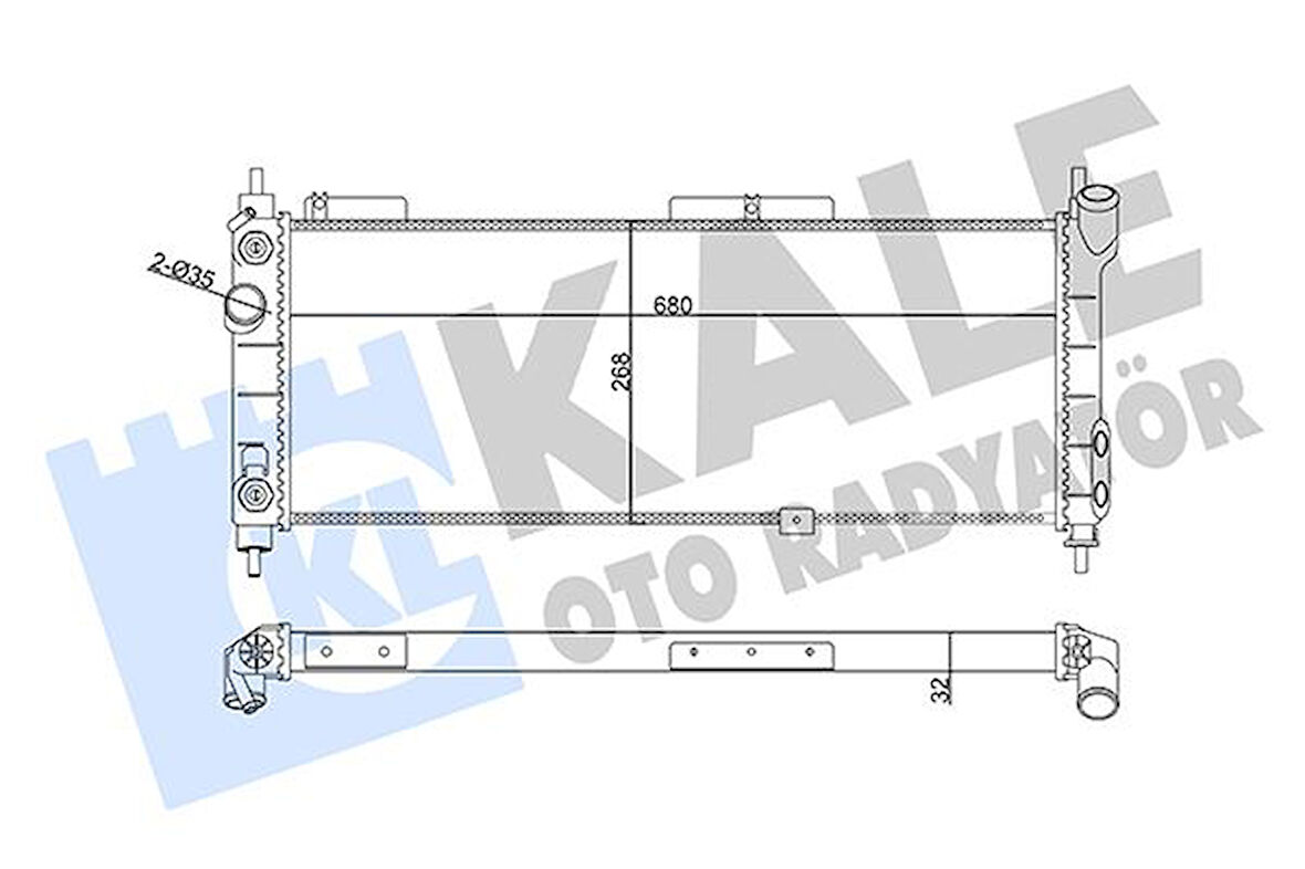 SU RADYATÖRÜ OPEL CORSA B-COMBO-TIGRA 1.21 1.41 1.61 165 1993 AT AC MEKANİK 680X268X32 1300152 1300153 52459322