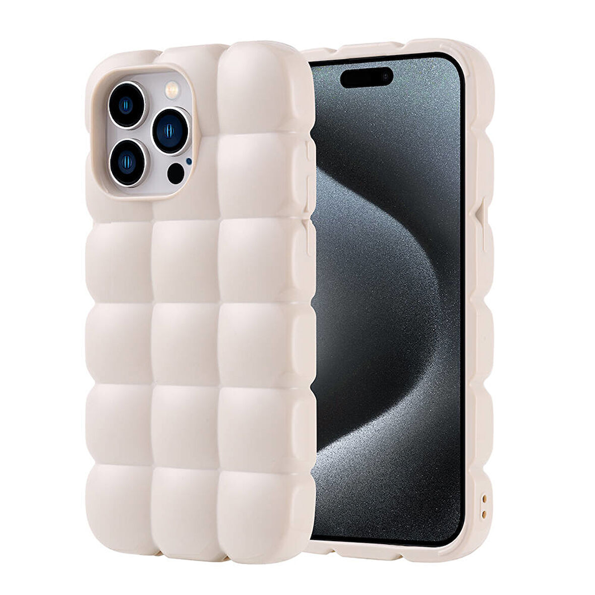 Apple iPhone 15 Pro Max ile Uyumlu Kılıf Parlak Esnek Silikon Kapak