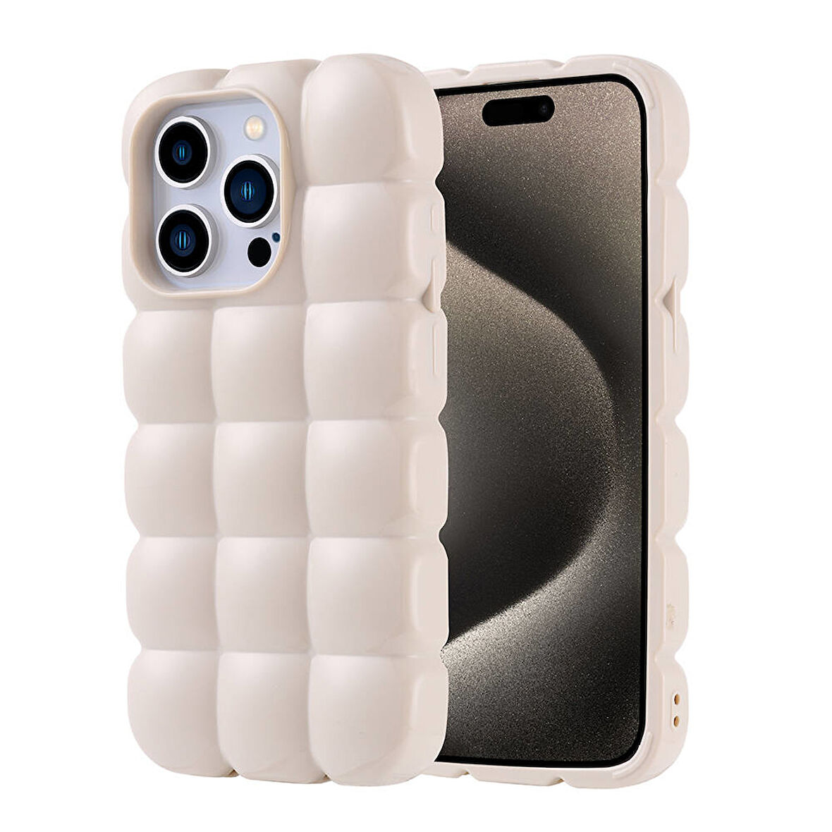 Apple iPhone 15 Pro ile Uyumlu Kılıf Parlak Esnek Silikon Kapak