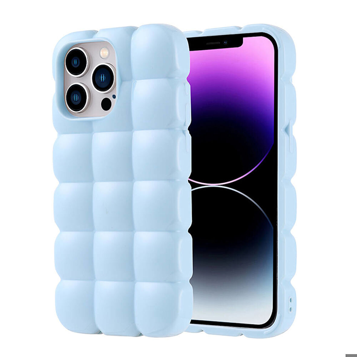 Apple iPhone 14 Pro Max ile Uyumlu Kılıf Parlak Esnek Silikon Kapak