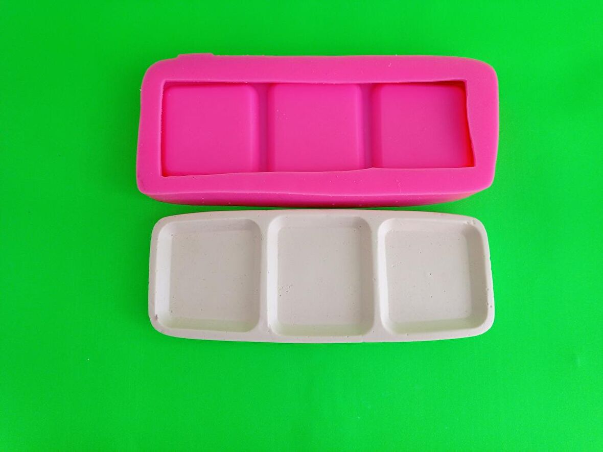 Üçlü Kare Oval Tabanlık