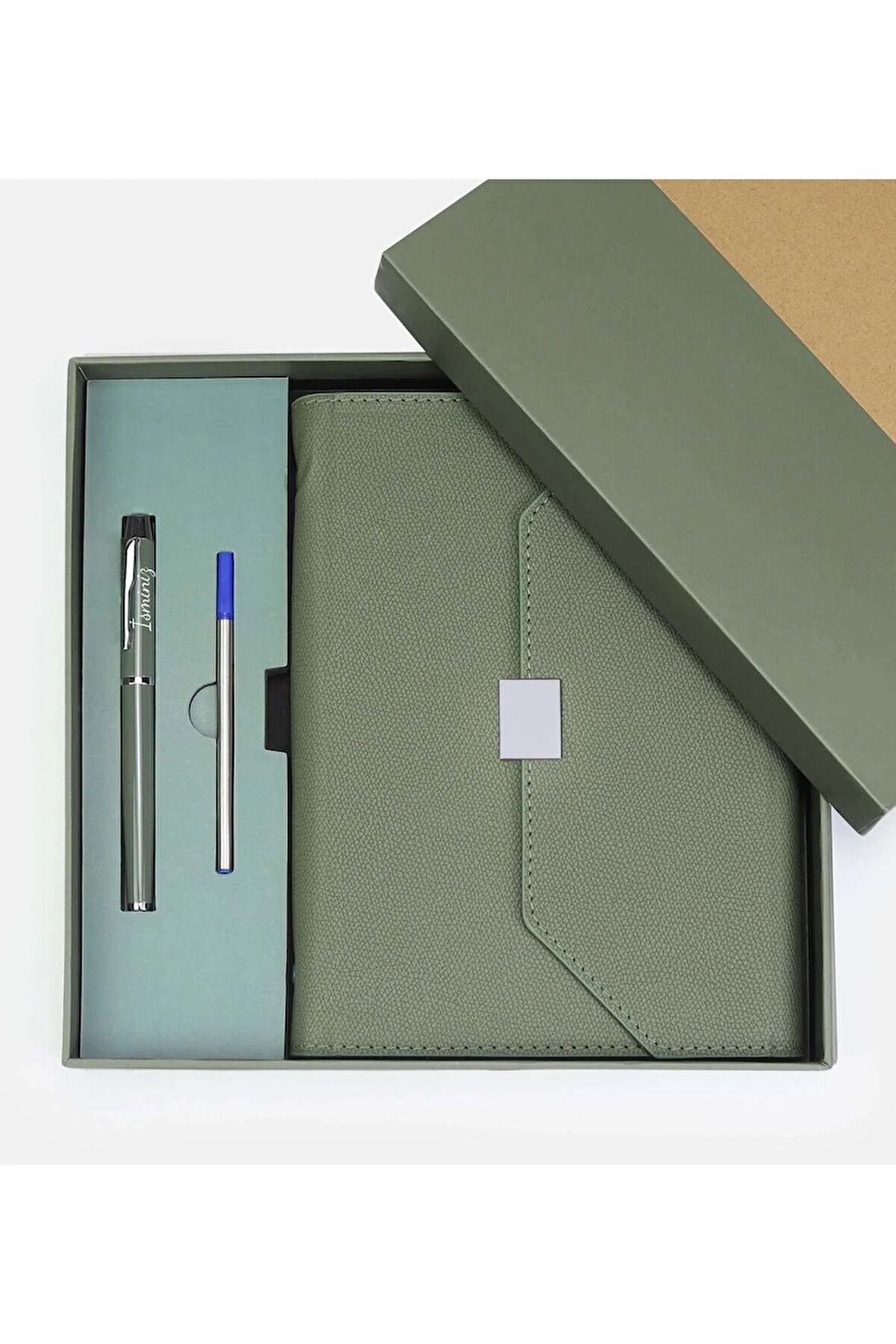 Yeşil Kutulu Defter Kalem Seti