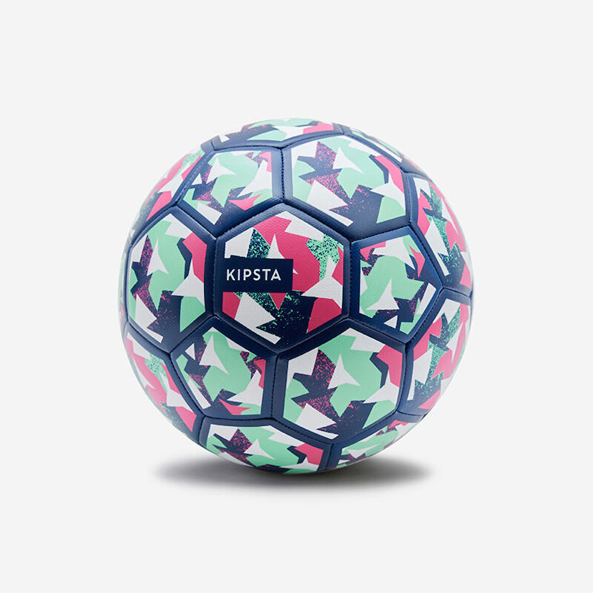 Öğretici Futbol Topu - 4 Numara - Mavi/Yeşil/Mor - Learning Ball