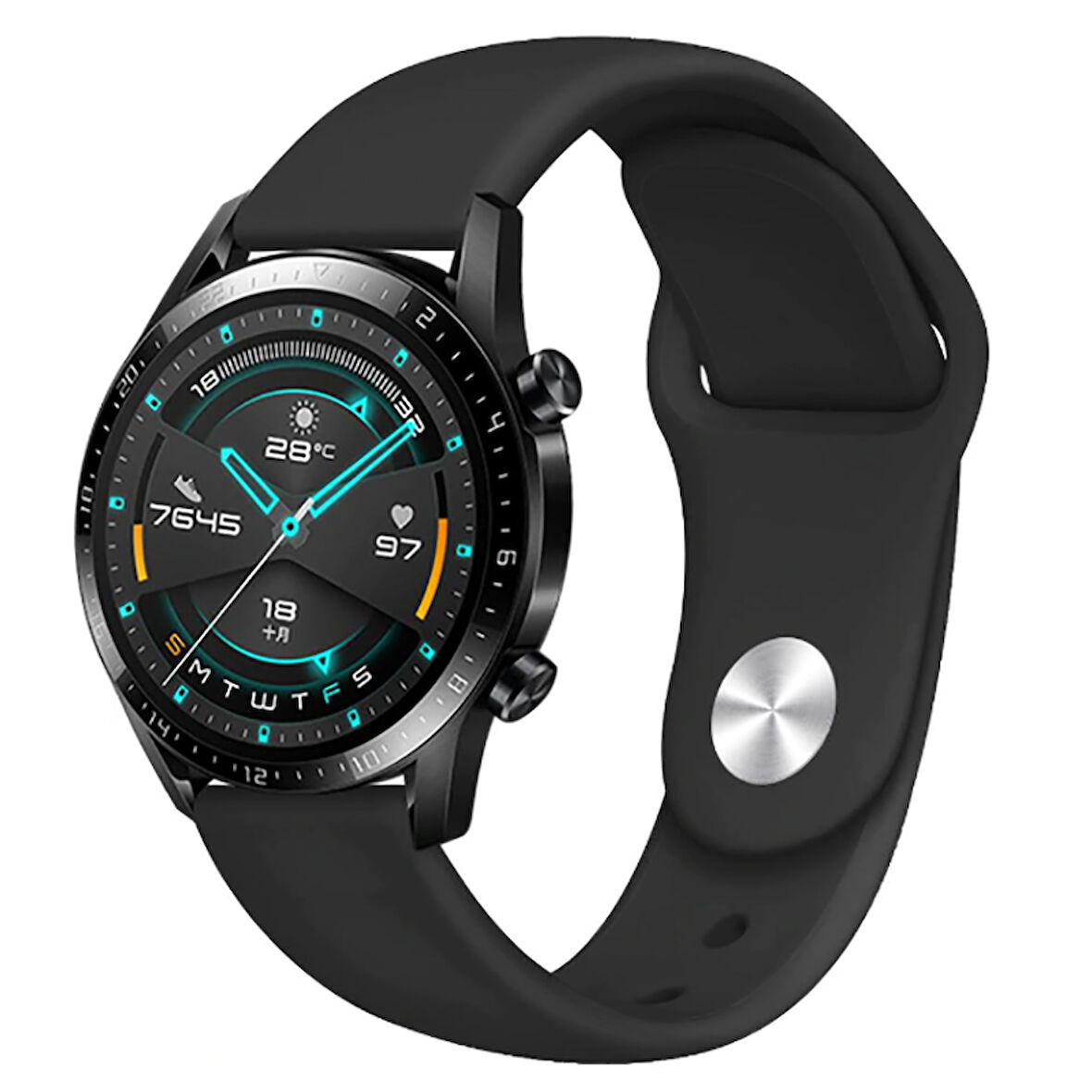 Huawei Watch GT 3 46mm ile Uyumlu Silikon Kordon