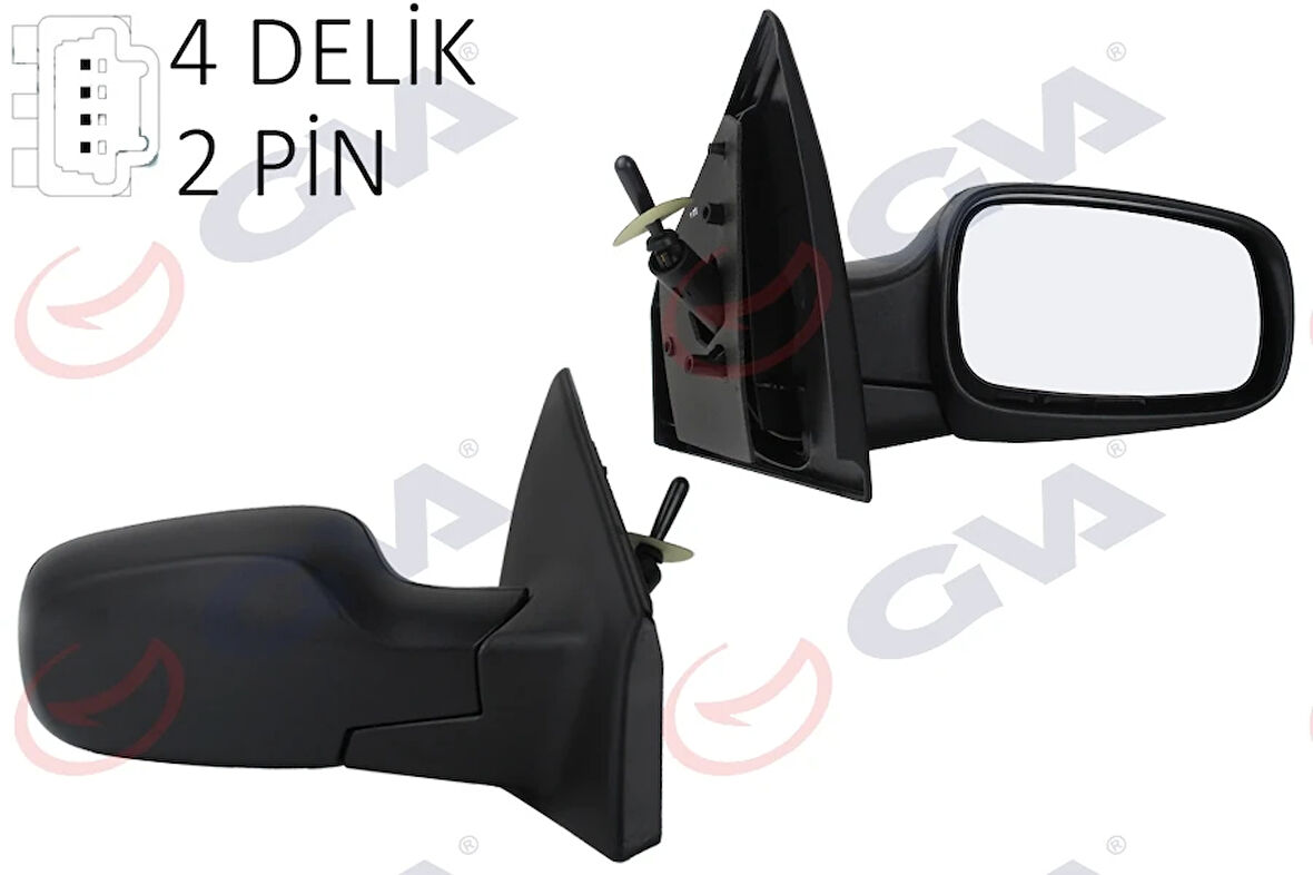 DIŞ DİKİZ AYNASI SAĞ CLIO 2006 MEKANİK ISITMALI SENSÖRLÜ KONVEKS 2 FİŞ VM-6136SR 7701061191