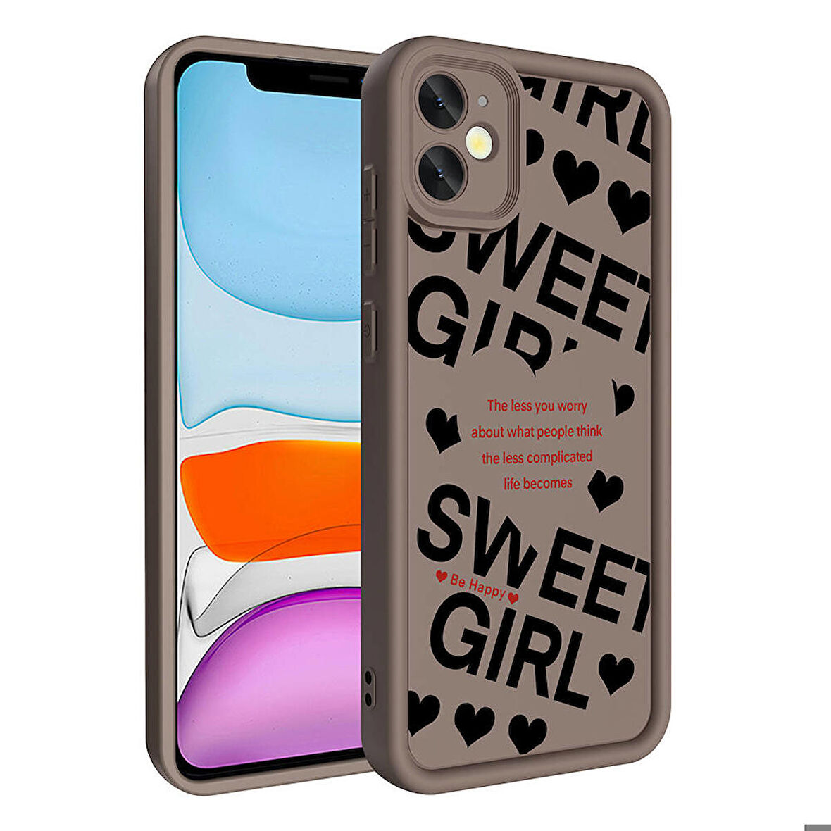 Apple iPhone 11 ile Uyumlu Kılıf Kamera Korumalı Yüzeyi Baskılı Arka Kapak