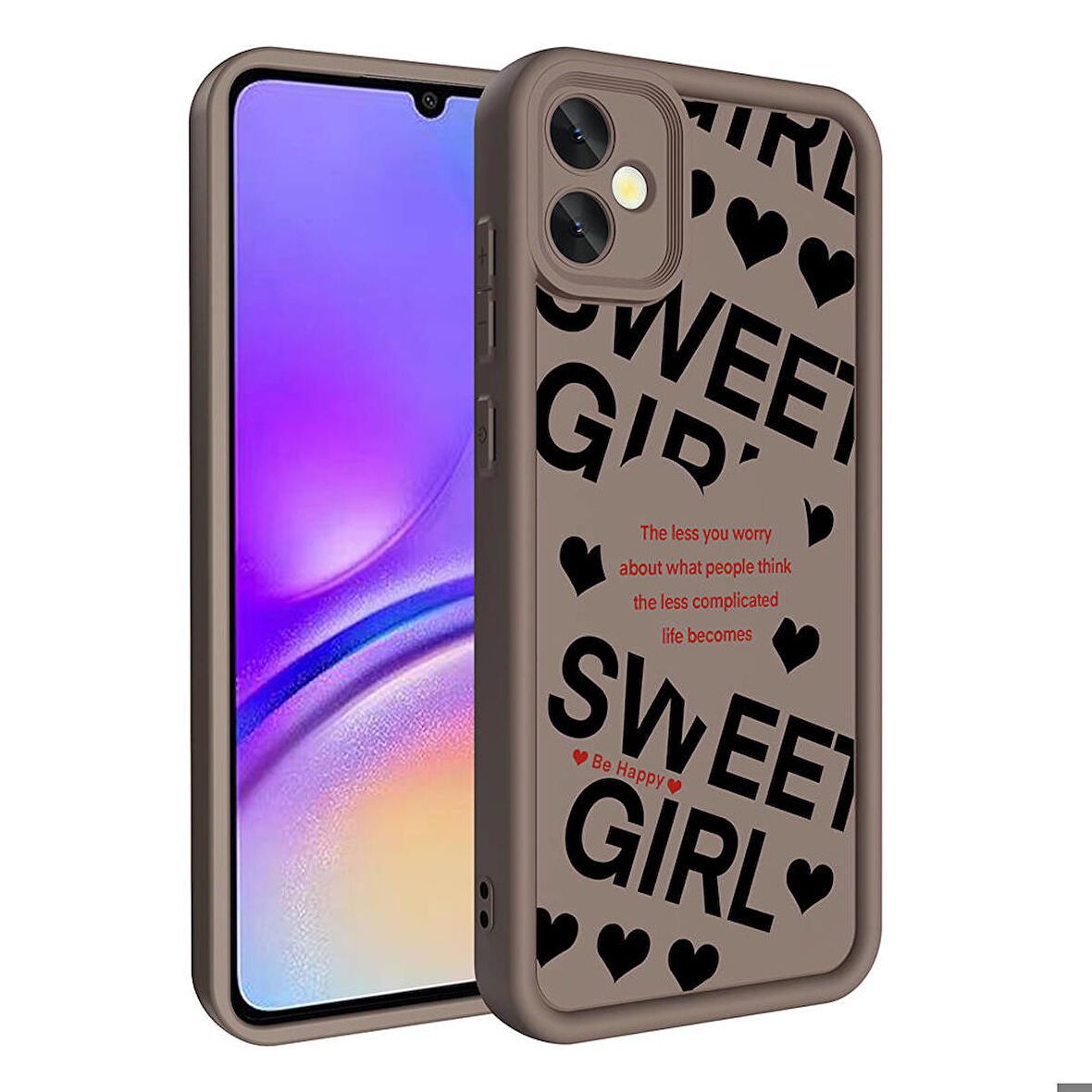 Samsung Galaxy A05 ile Uyumlu Kılıf Kamera Korumalı Yüzeyi Baskılı Arka Kapak