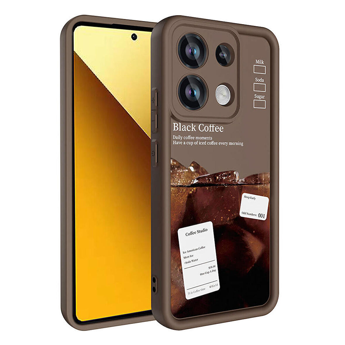 Xiaomi Redmi Note 13 4G ile Uyumlu Kılıf Kamera Korumalı Yüzeyi Baskılı Arka Kapak