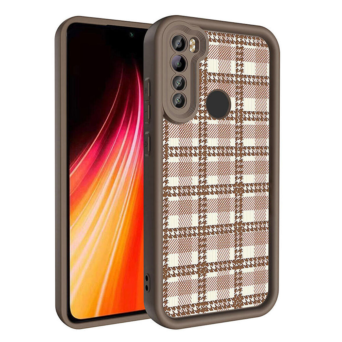 Xiaomi Redmi Note 8 ile Uyumlu Kılıf Kamera Korumalı Yüzeyi Baskılı Arka Kapak