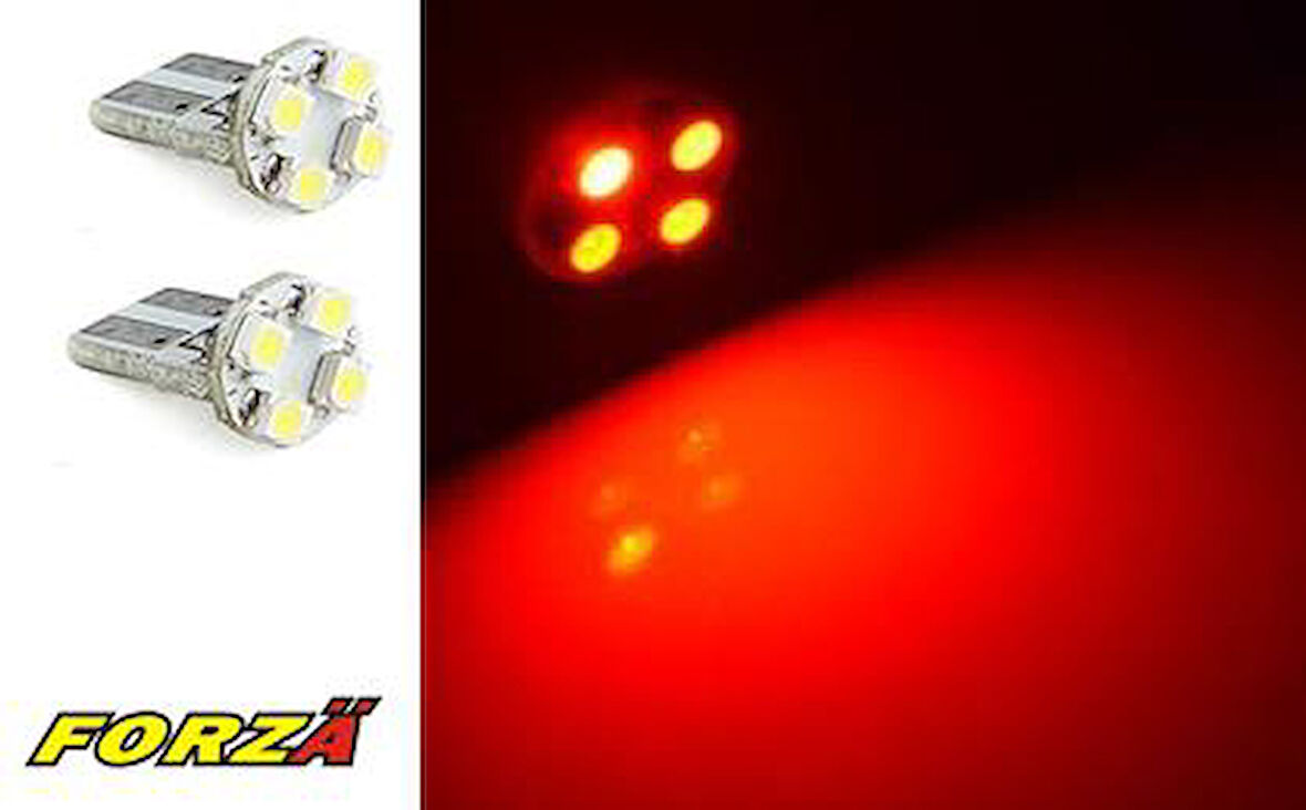 LED AMPÜL 125.4 LÜ SMD B.DİPSİZ KIRMIZI