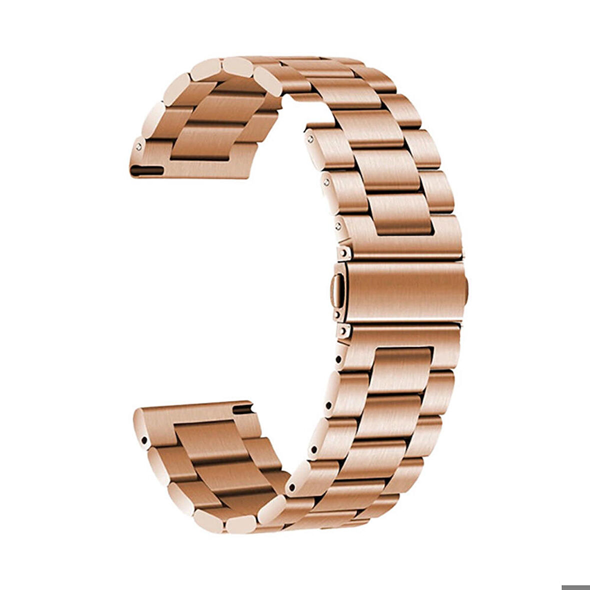 Samsung Galaxy Watch Active 2 40mm ile Uyumlu Kordon Ayarlanabilir Baklalı Metal Kordon