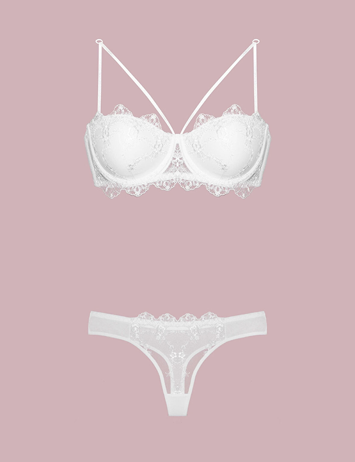 Nurteks 4591 Destekli Dantelli Sütyen Takım