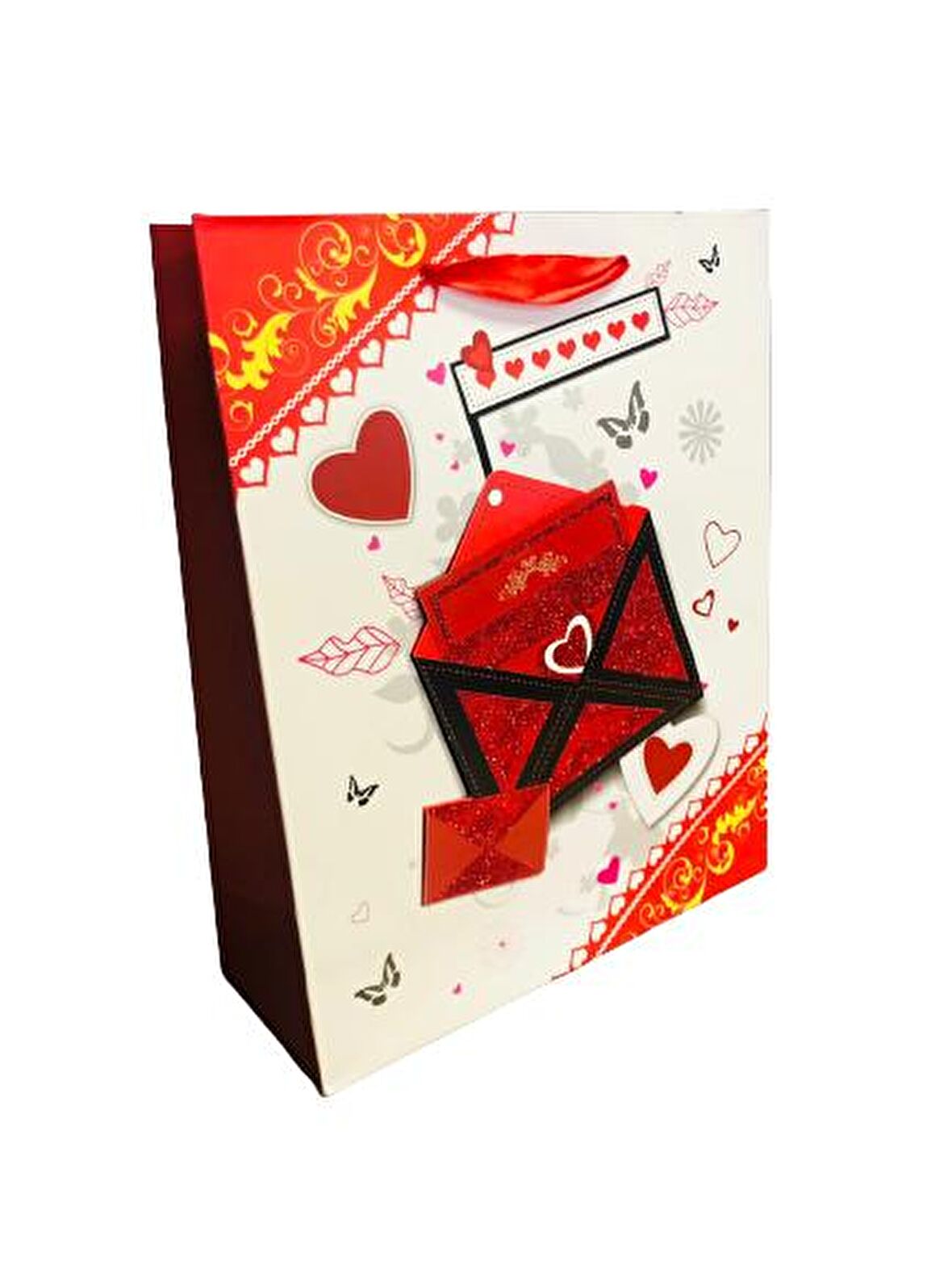 KARTON ÇANTA ZARF MODELİ PEMBE 32CM X 26CM - 1 ADET