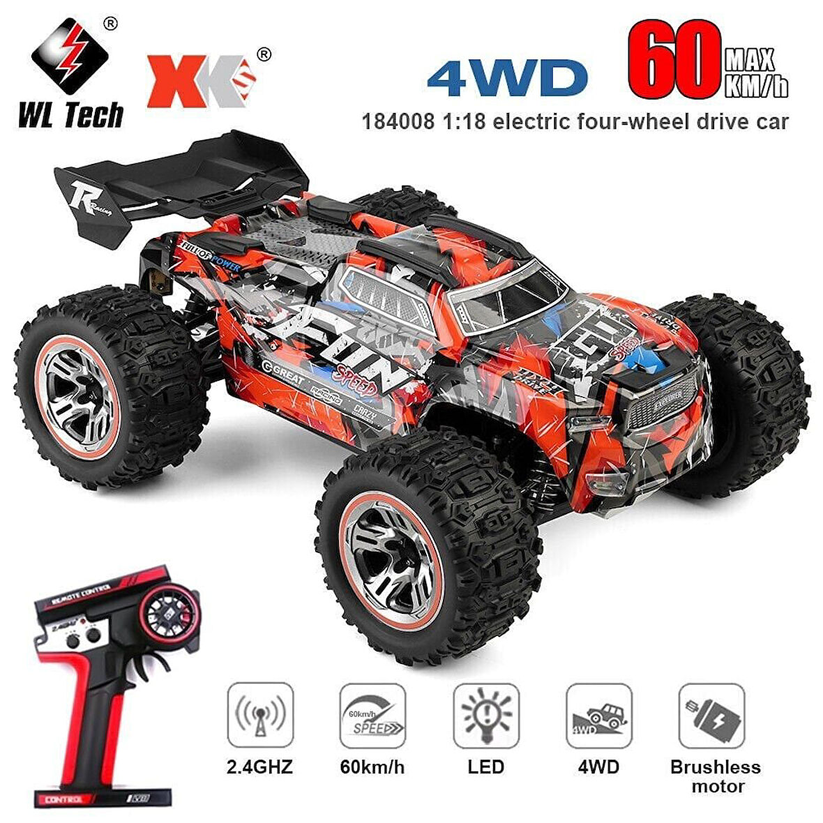 184008 1 18 WL TOYS ELEKTRİKLİ BRUS