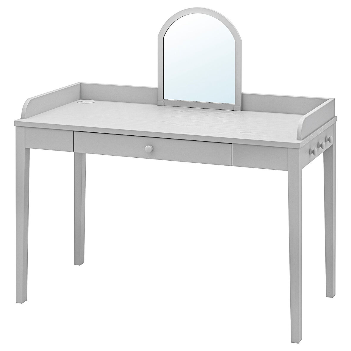 Çalışma masası, açık gri, 122x60 cm, aynalı