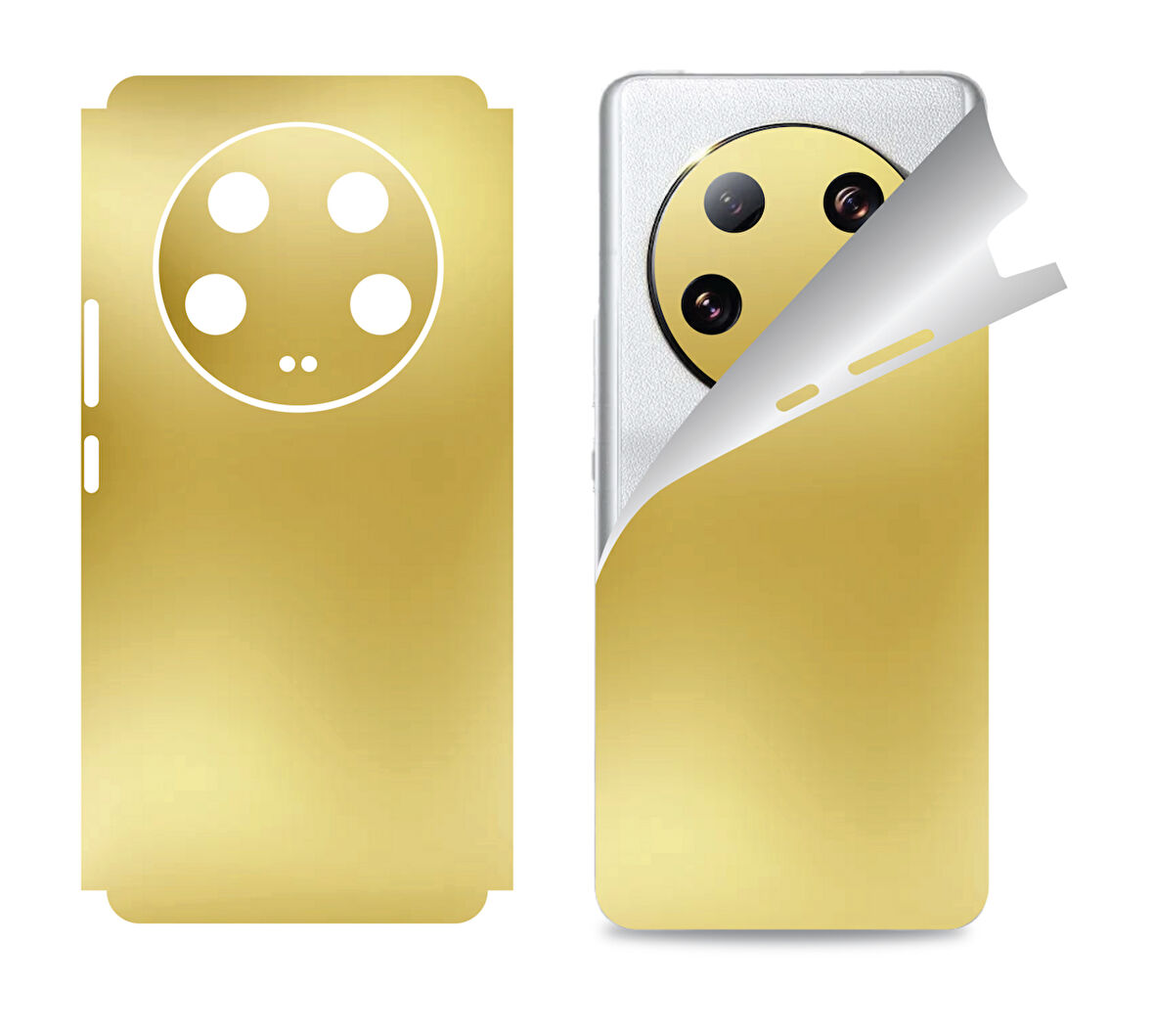 Xiaomi Mi 13 Ultra için uyumlu 360 full arka ve yan kaplama koruma sticker GOLD