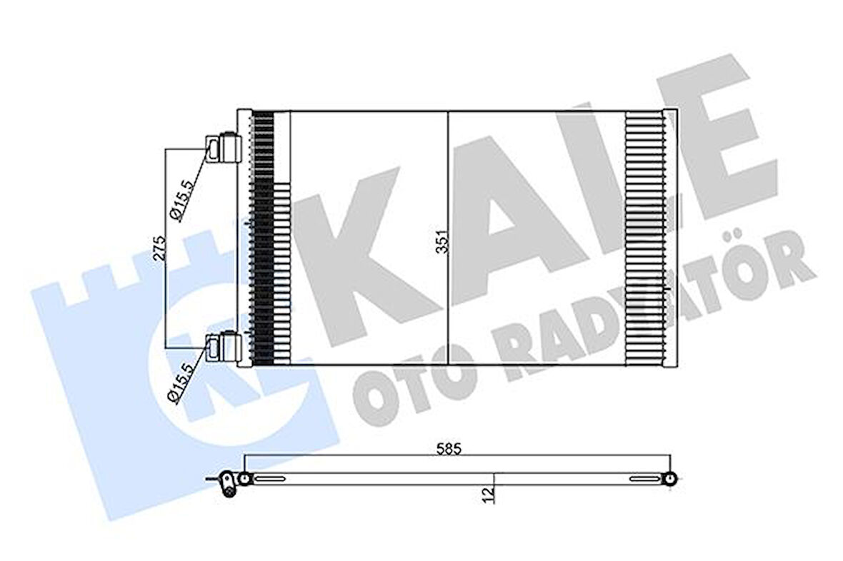KLIMA RADYATORU MERCEDES CITAN W415 2012 . RENAULT KANGOO 2 2008 A4155000054 8200455795