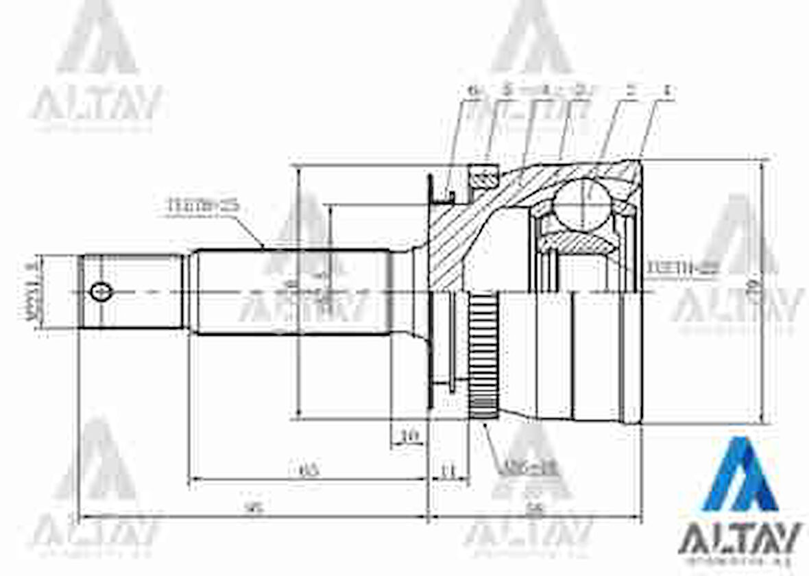 AKS KAFASI DIŞ ACCENT 2006-2011 ERA BENZİNLİ ABSLİ 251052,51022 49500 1C250
