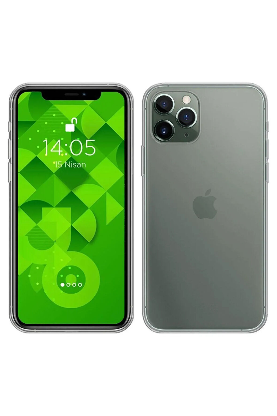 Iphone 11 Pro Uyumlu Tamperli Cam Ekran Koruyucu Extra İnce + Silikon Kılıf 2'li Paket