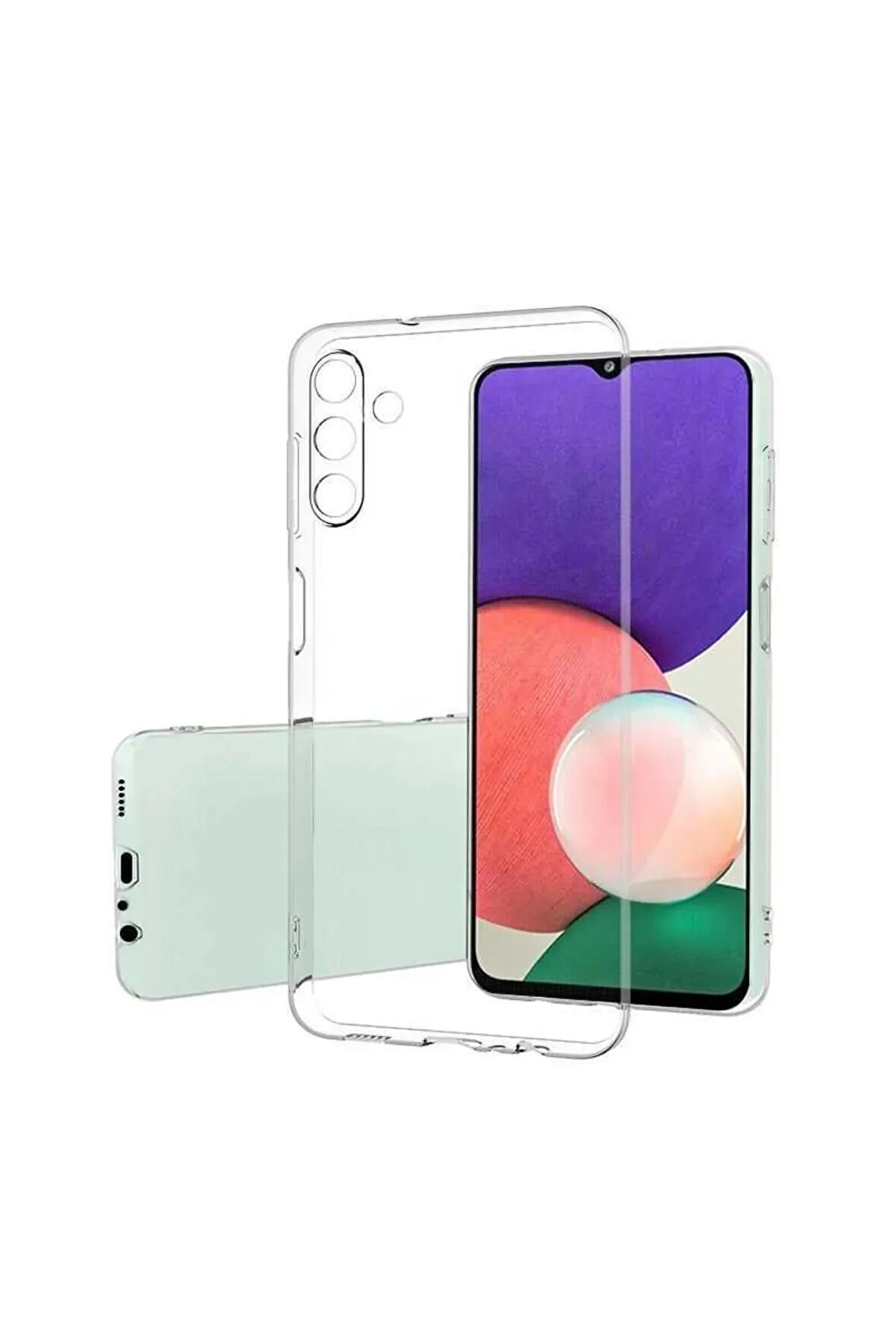 Samsung Galaxy A04E Uyumlu Temperli Cam Ekran Koruyucu Extra İnce + Silikon Kılıf 2'li Paket