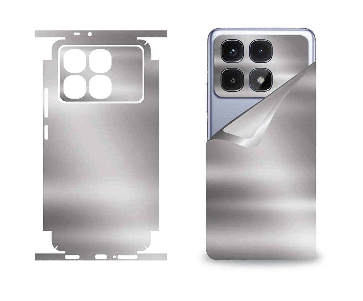 Xiaomi Redmi K70 Ultra için uyumlu 360 full arka kaplama koruma sticker - AYNALI GÜMÜŞ