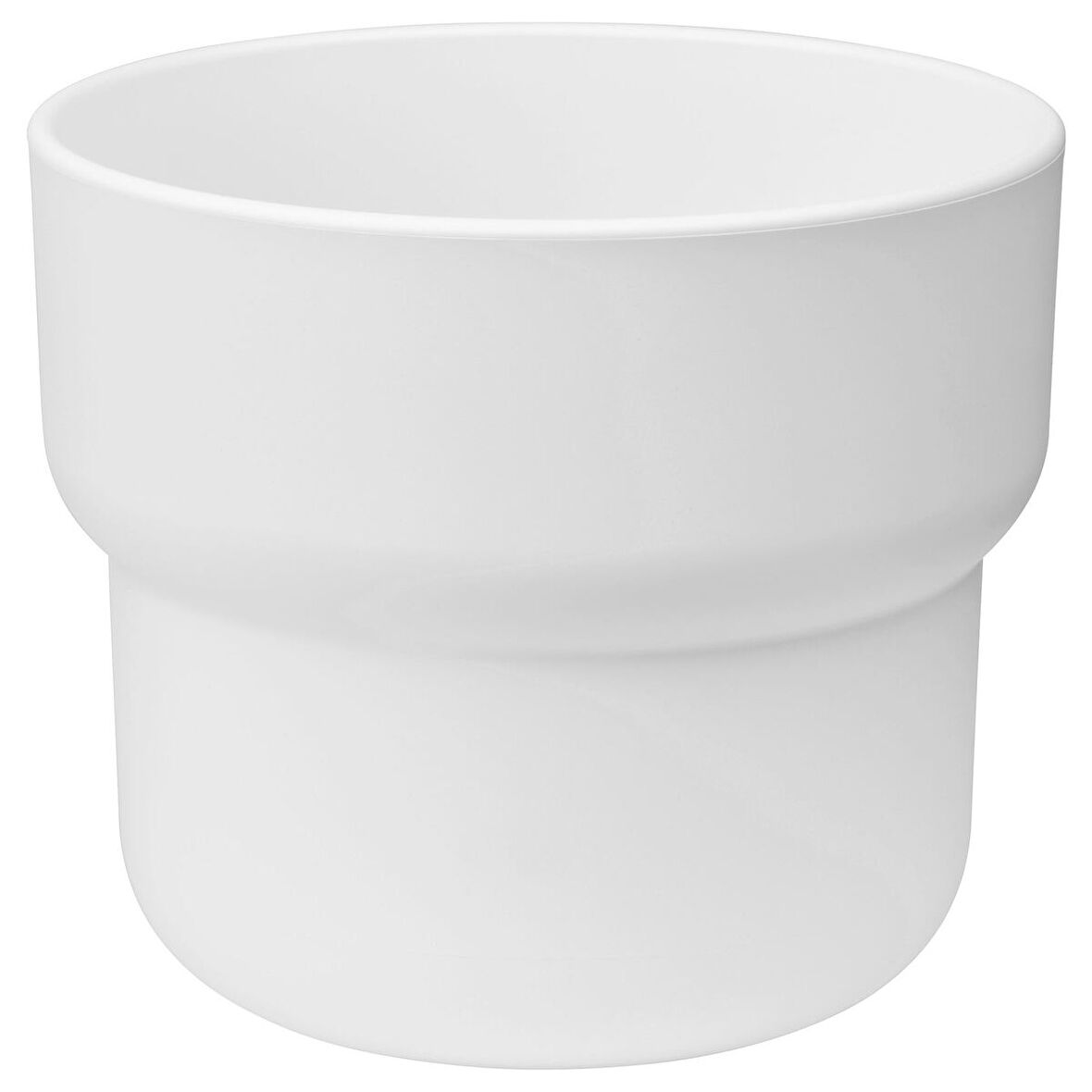 Plastik saksı, beyaz, 12 cm, iç/dış mekan