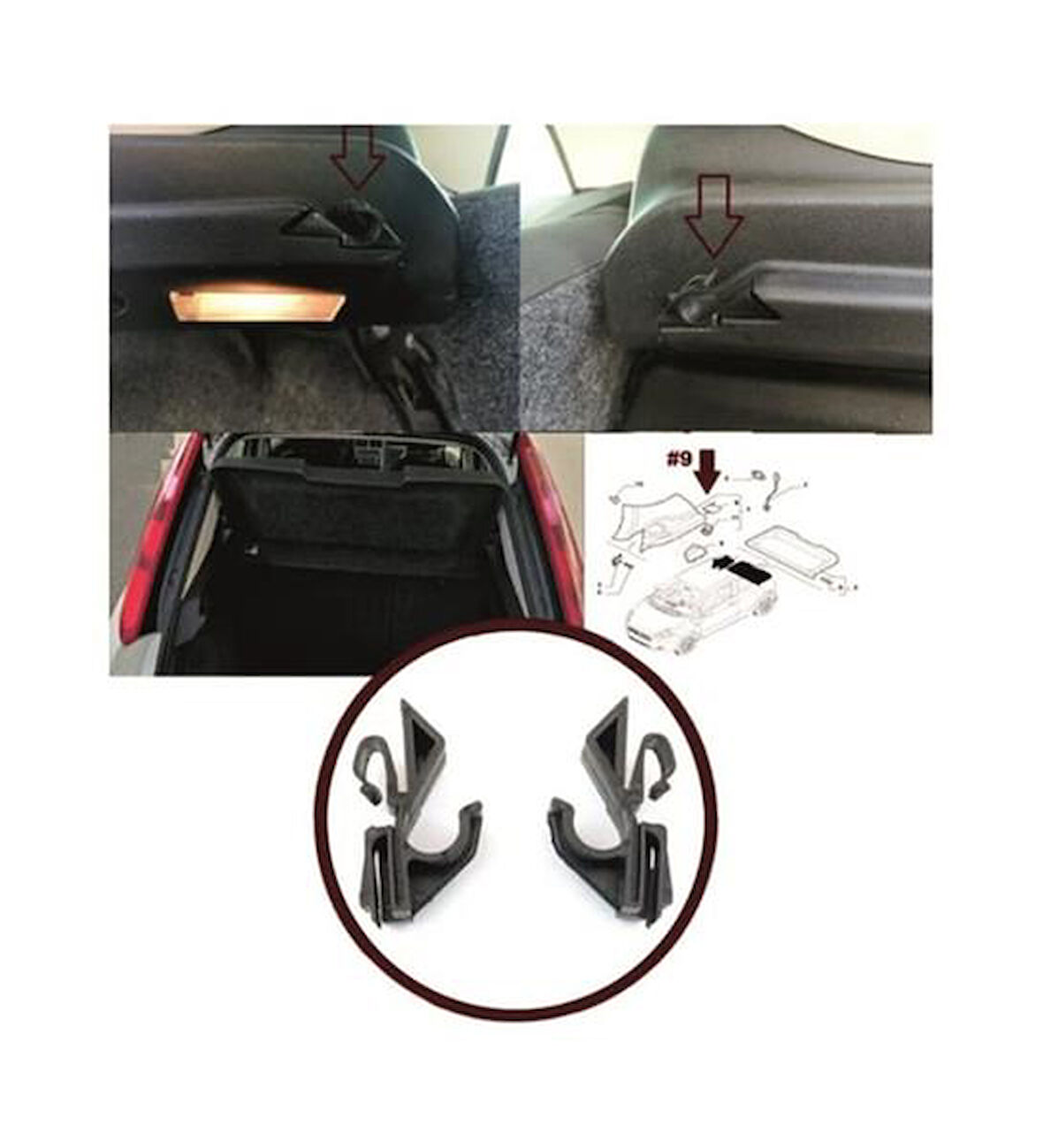 BAGAJ PERDE BRAKETİ SOL DOBLO 3-FİORİNO-GRANDE PUNTO-STİLO 71719953