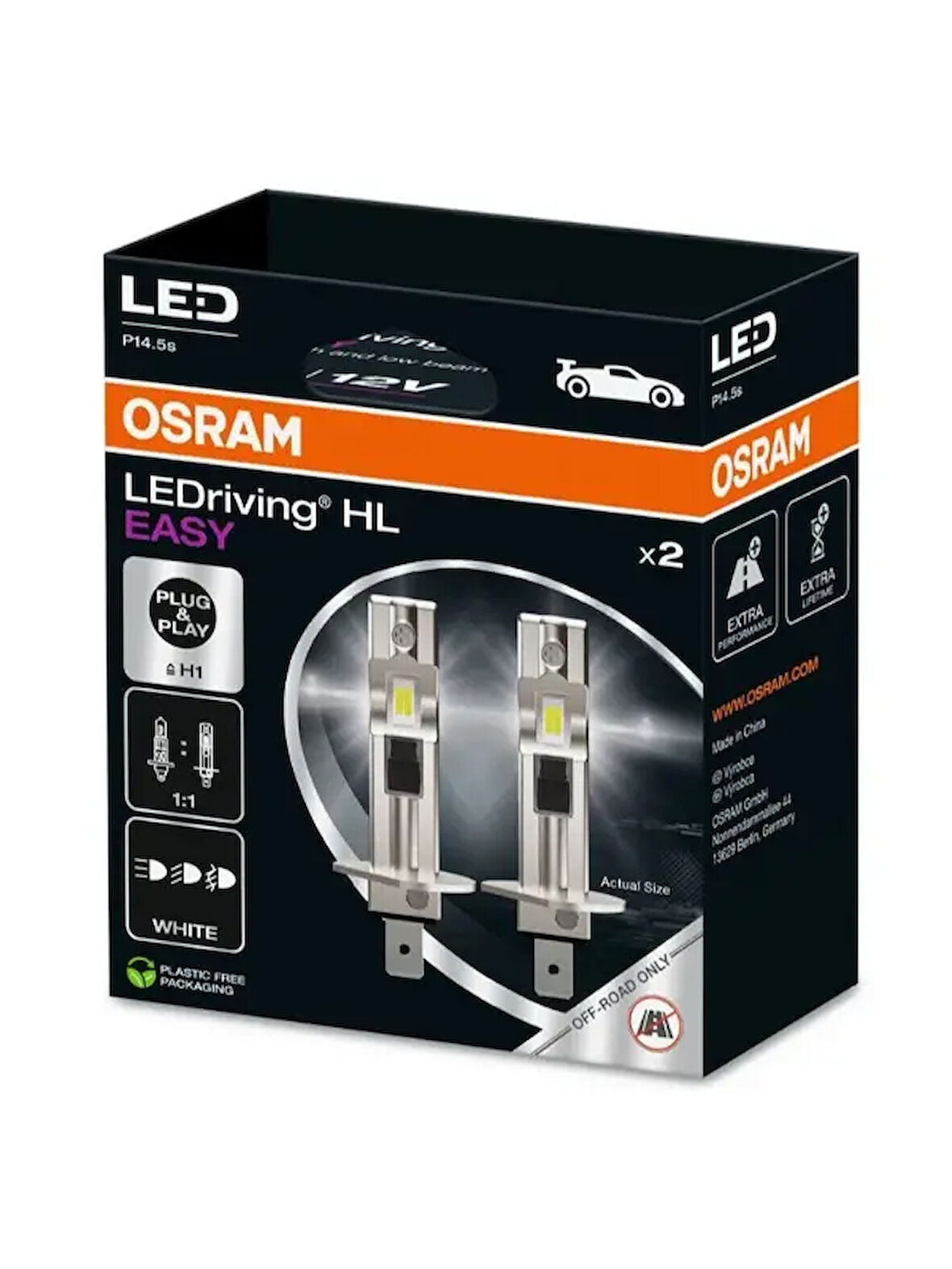 LED H1 EASY 9W 12V P14.5S HCB2 (ORIJINAL)