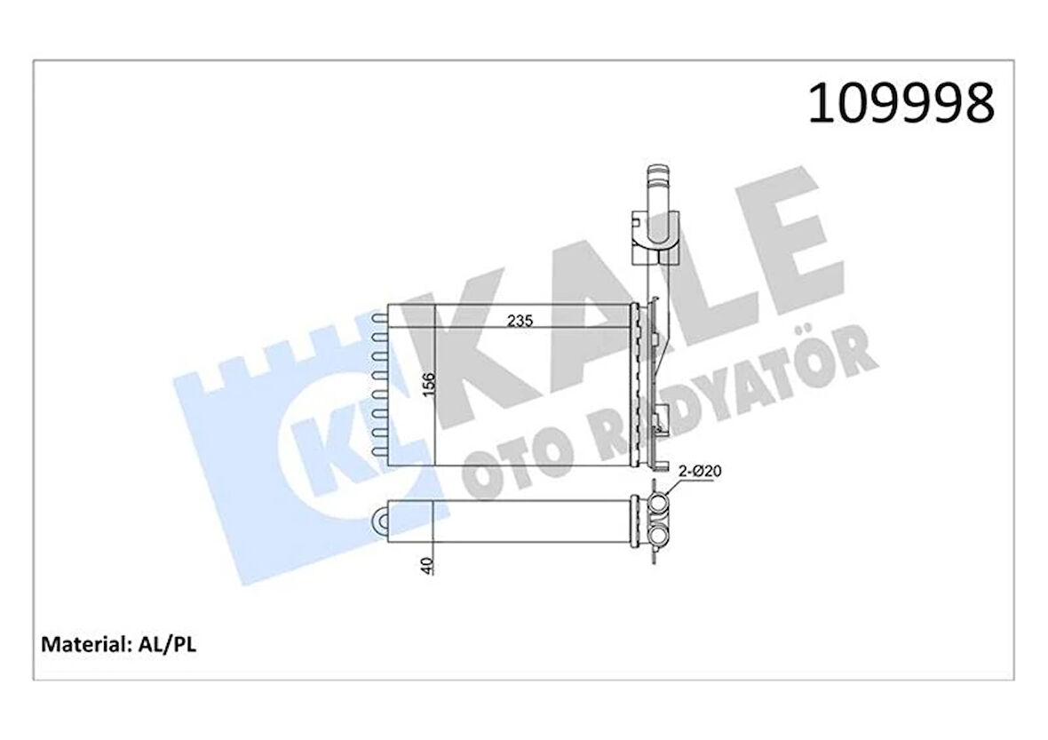 KALORİFER RADYATÖRÜ R21 OPTIMA-CNCRD AC KLİMASIZ 234X157X42 2 SIRA AL PL SİSTEM 7701032297