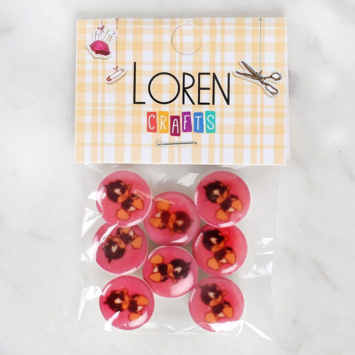 Loren Crafts 8'li Ördek Düğme - 1209