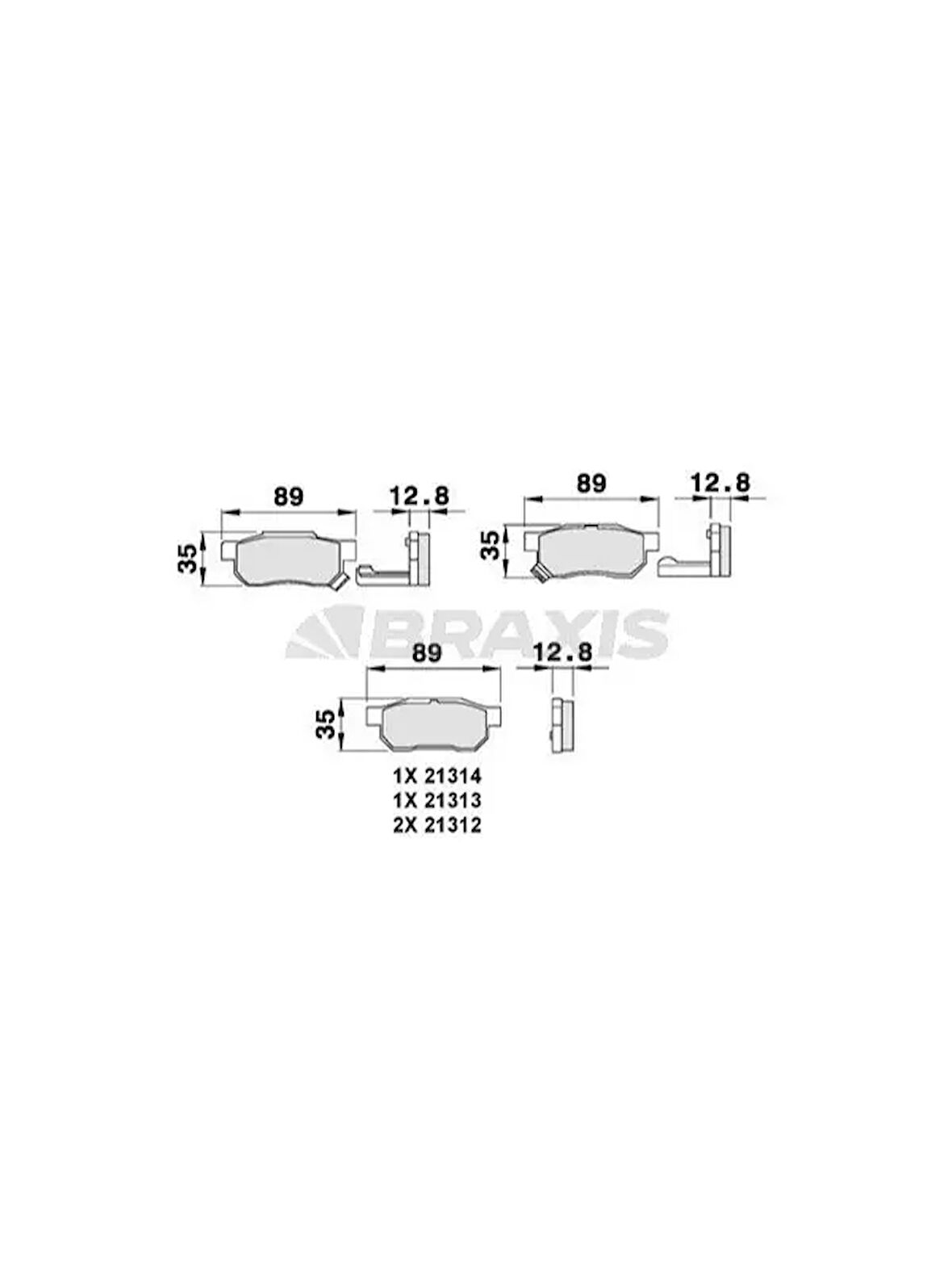 ARKA FREN BALATASI HONDA CIVIC 92-00 / JAZZ / CITY 04- / CRX / INTEGRA 88-97