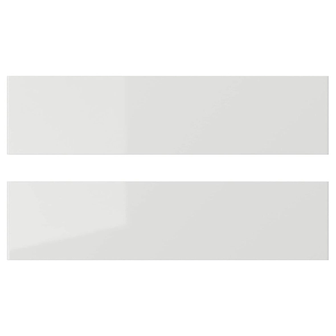 Çekmece ön paneli, parlak cila açık gri, 40x10 cm