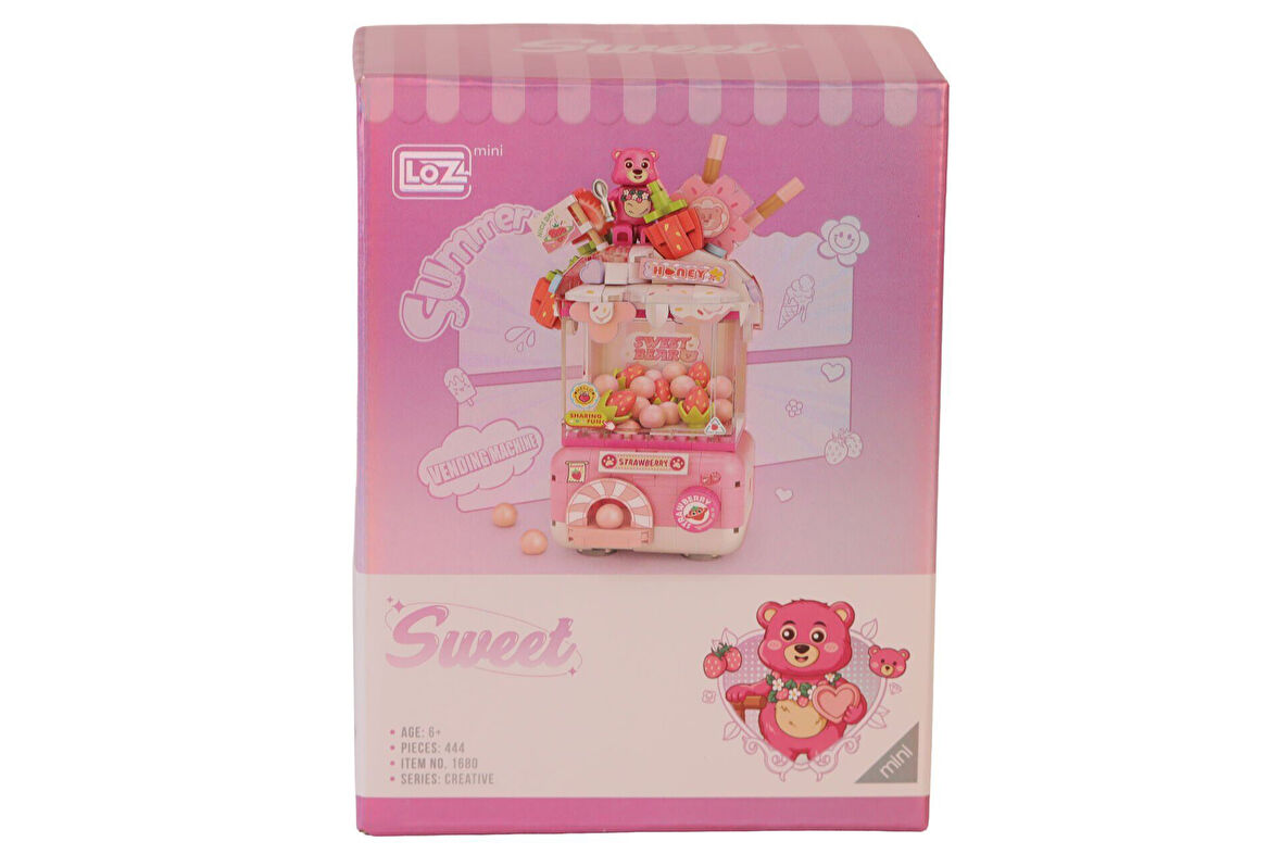 LZ1680 LOZ Sevimli Gashapon Makineleri PEMBE  BLOCK OYUNCAK 428 PARÇA