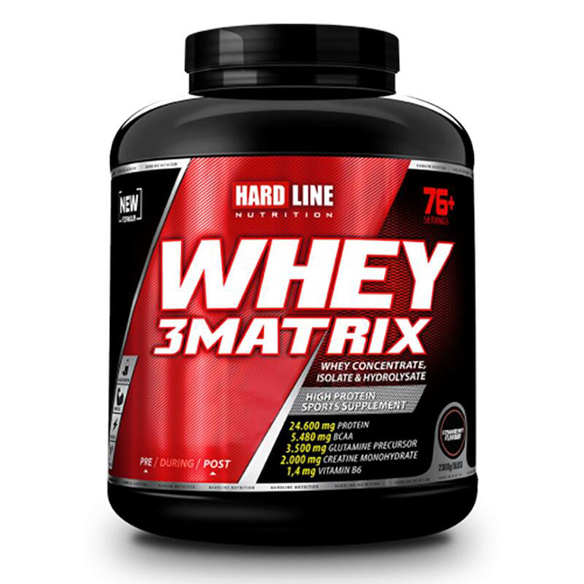Hardline Whey 3 Matrix Protein Tozu - Çilek - 2.3 Kg