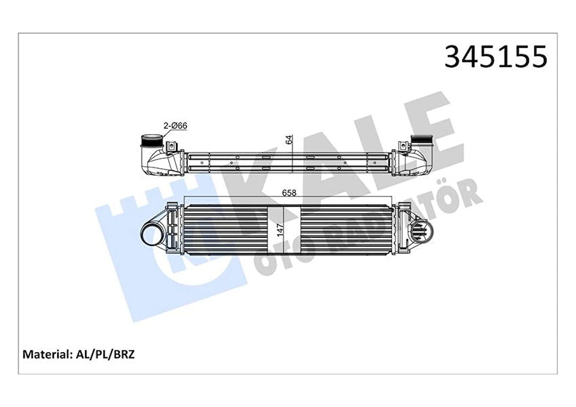 İNTERCOOLER AL/PL/BRZ FOCUS-MONDEO 4 S-MAX-DISCOVERY-FREE LANDER 2-EVOQUE-VOLVO C30-S80 2-540-570 31338473