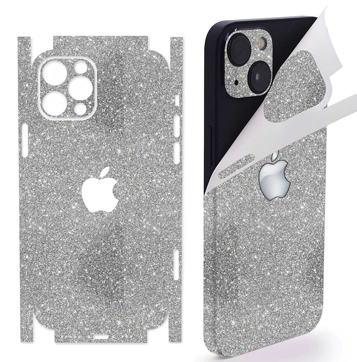 İphone 16 pro 360 full arka kaplama koruma sticker kılıfsız kullanım için SİMLİ GRİ