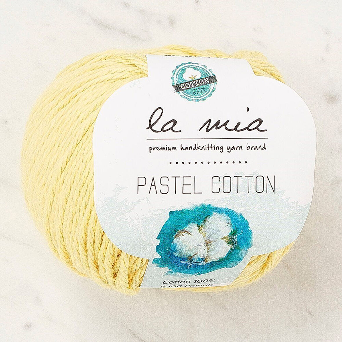 La Mia Pastel Cotton Sarı El Örgü İpi - L183 - 33959