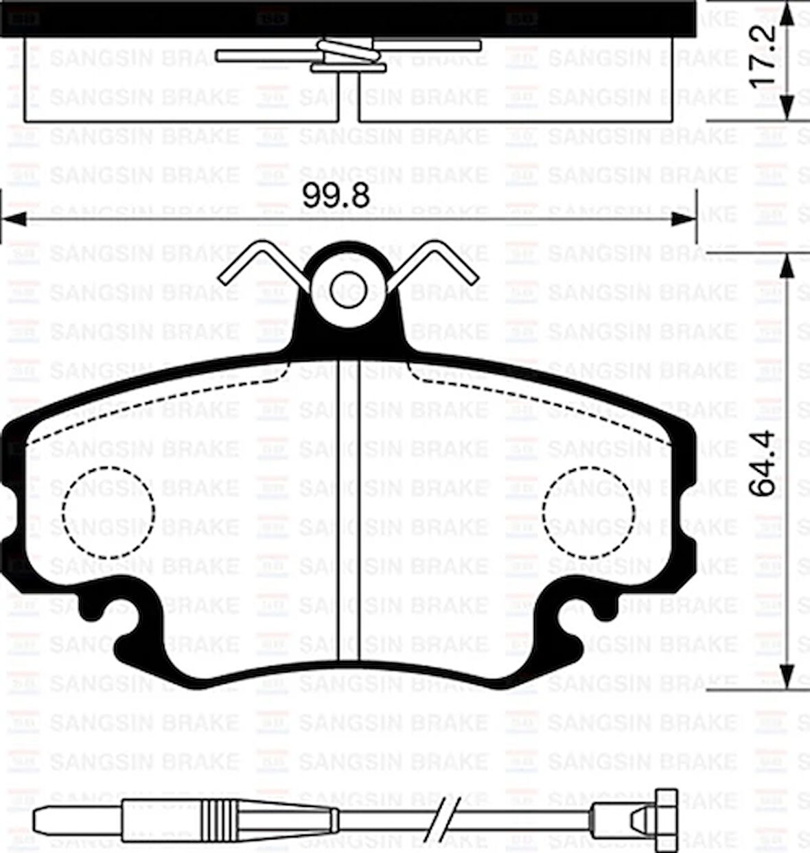 ÖN BALATA FİŞLİ RENAULT R9-R19-R21-CLIO I-2-MEGANE 1-TWINGO-LOGAN-SANDERO-SOLENZA 7711130071 7701204833 WVA21404