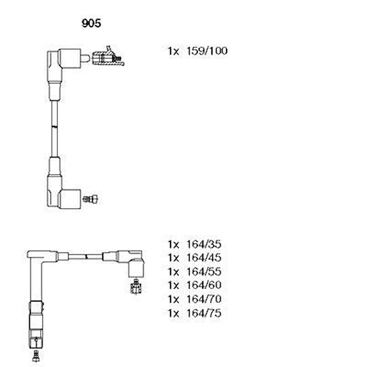 ATESLEME KABLOSU SETI MERCEDES M104 W124 S124 C124 A124 W140 R129 0986356314 ZEF597