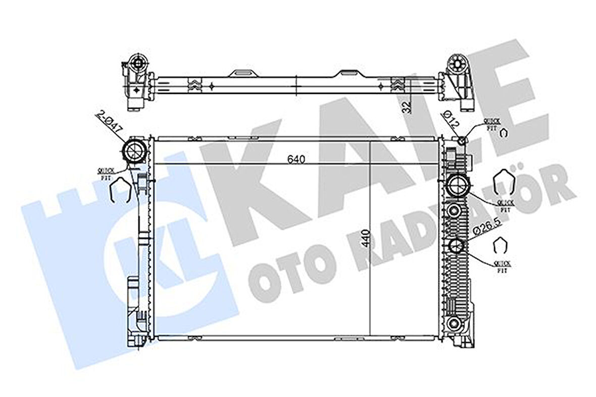 MOTOR SU RADYATORU MERCEDES GLK-CLASS 10204 2008-2015 W204 C63 AMG 2008-2014 A2045003103