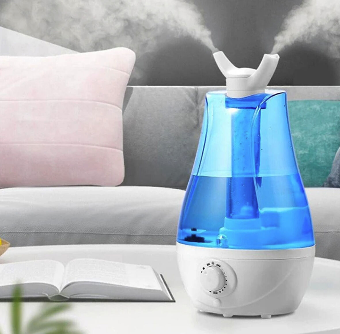 Büyük boy Ultra sis buhar makinası 3.5 litre çocuk ve bebek odaları için ev hava nemlendirici