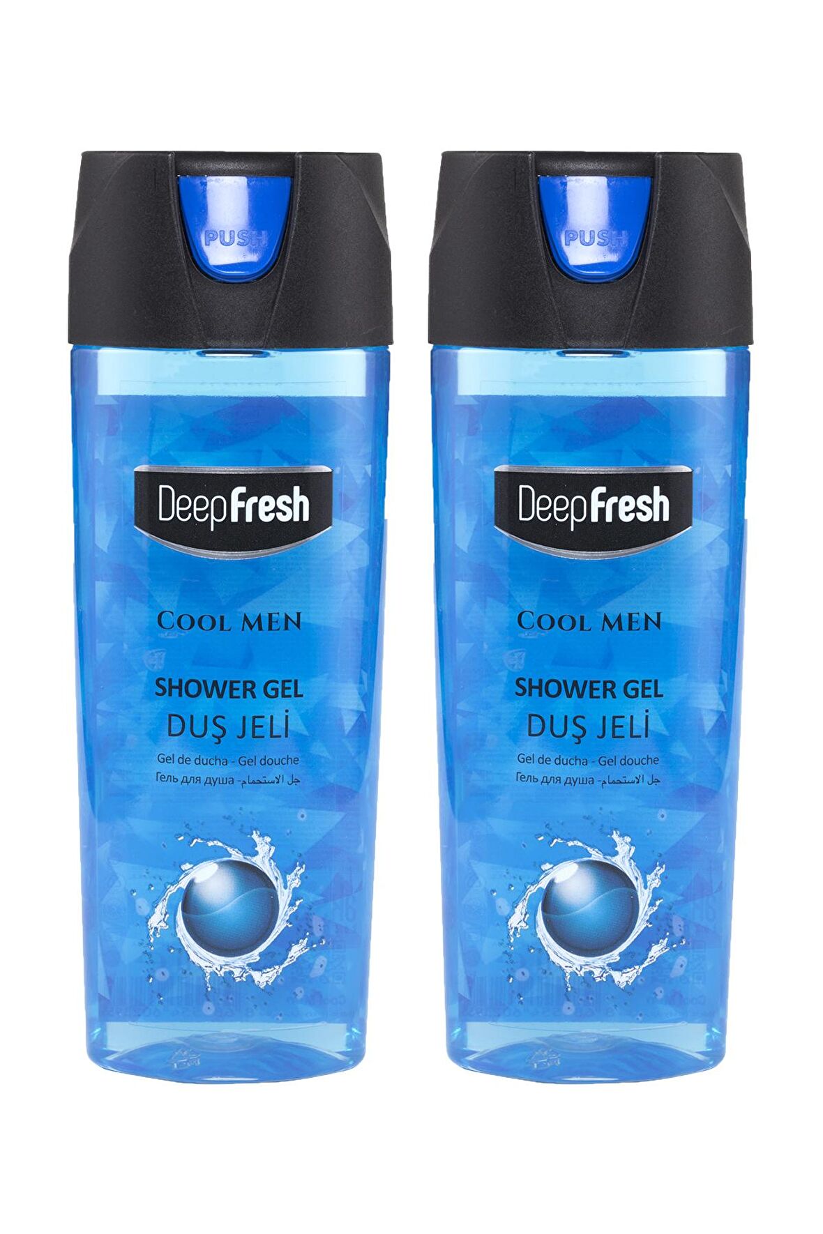 Deep Fresh Cool Men Canlandırıcı Tüm Ciltler İçin Kalıcı Kokulu Duş Jeli 2 x 500 ml