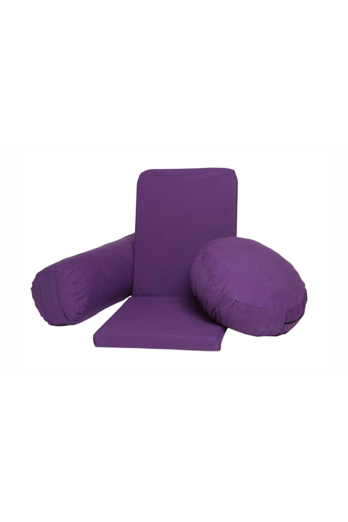 Meditasyon Sandalyesi Backjack + Bolster Minderi + Meditasyon Minderi Üçlü Set